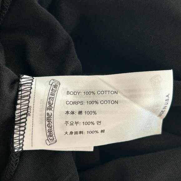 Chrome Hearts Black & Pink Neck Logo Longsleeve T-Shirt - Picture 4 of 7